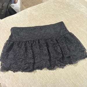 Elegant Black Lace Skirt